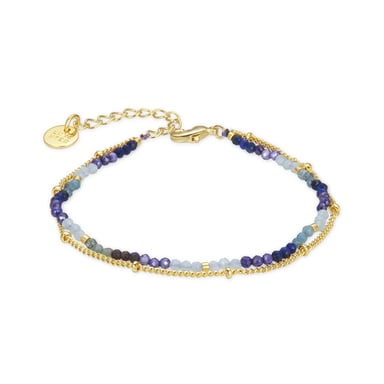Luxenter Aiel bracelet Dark Blue Crystal 18 carat yellow gold plated finish