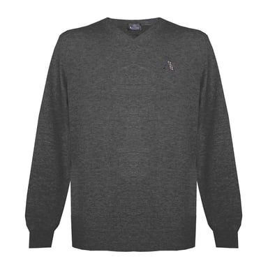 Aquascutum Tartan A Logo Mörkgrå Jumper