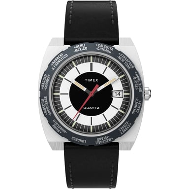 Timex Wereldtijd Heruitgave Heren Zwarte Horloge TW2V69500