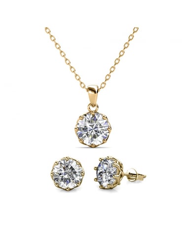 Lily Set - Gold and Crystal