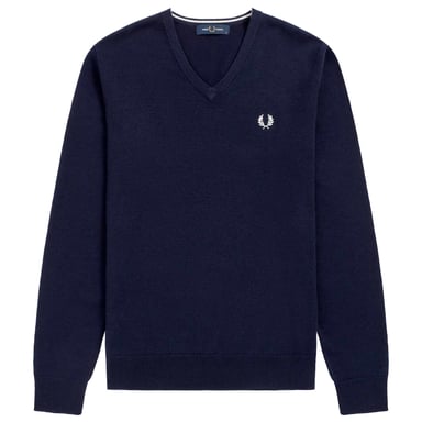 Fredperry Fp Classic V Neck Jumper Blue Sweater