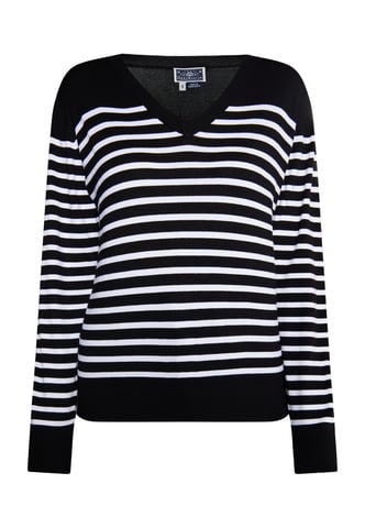 Dreimaster Knitted pullover women black white
