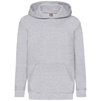 Fruit Of The Loom Kids Unisex Classic 80/20 Hoodie (Heather Grey)
