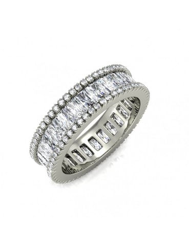 Glamour Lock Ring - Silver and Crystal