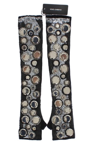 Sequined Cashmere Gloves