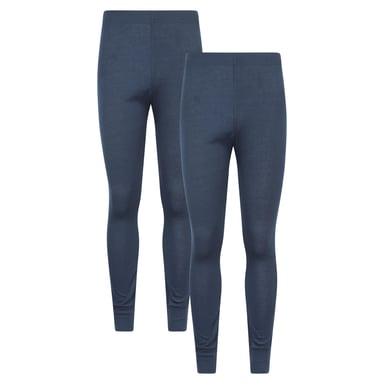 Mountain Warehouse Mens Talus Base Layer Bottoms (Pack of 2) (Navy)