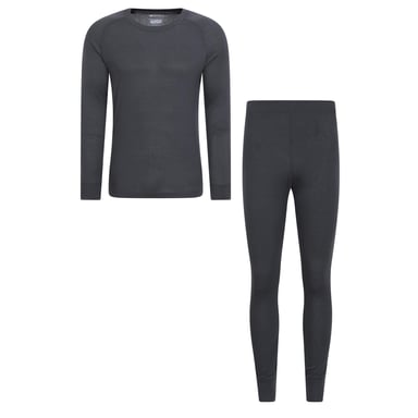 Mountain Warehouse Mens Talus Thermal Base Layer Set (Charcoal)