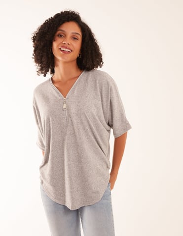 Zip Front Top