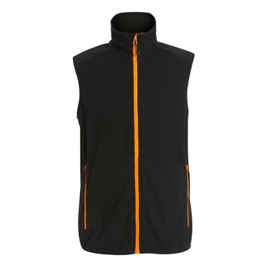 Regatta Mens Navigate Fleece Gilet (Black/Orange Pop)