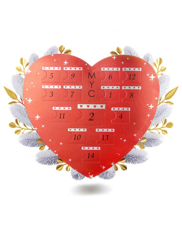 Surprise heart box - 14 jewels - Gold and Crystal