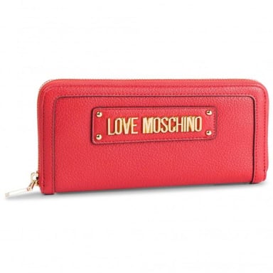 Love Moschino Zip Around Basic Wallet in Red