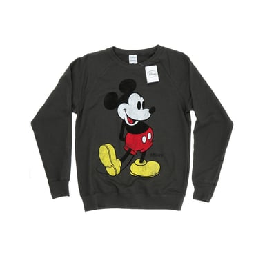 Disney Womens/Ladies Mickey Mouse Classic Kick Sweatshirt (Light Graphite)