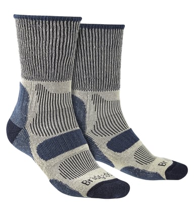 Bridgedale - Heren Wandelen Lichtgewicht Katoenen Boot Sokken - Indigo