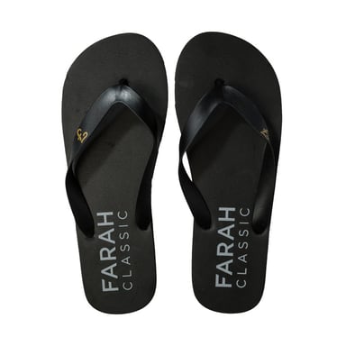 Men's Farah Shore Flip Flop Beach Shoe in Black