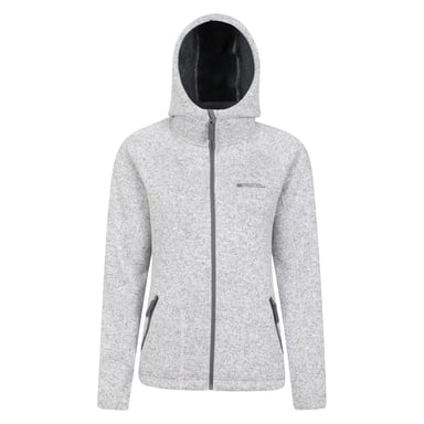 Mountain Warehouse Womens/Ladies Nevis Faux Fur Lined Full Zip Hoodie (Grey)