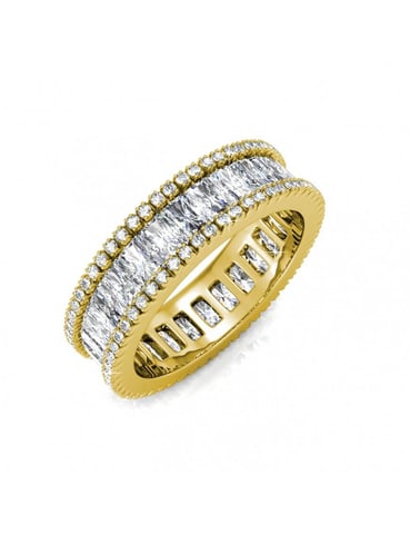 Glamour Lock Ring - Gold and Crystal