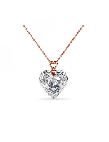 Cheery heart Pendants - Rose Gold and Crystal