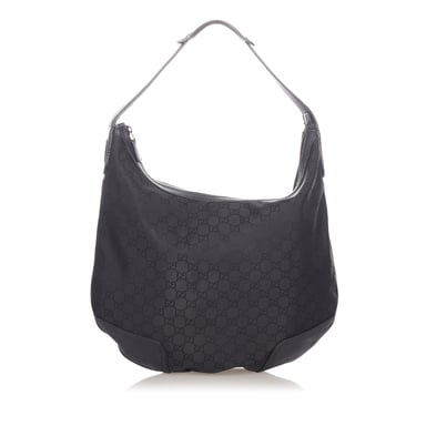 Vintage Gucci GG Canvas Princy Hobo Bag Black