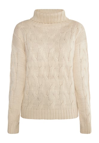 Mymo Knitted pullover women cream