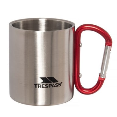 Trespass Bruski Carabiner Clip Travel Cup/Mug (Silver)