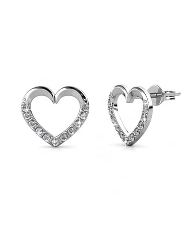 Lovett Earrings - Silver and Crystal