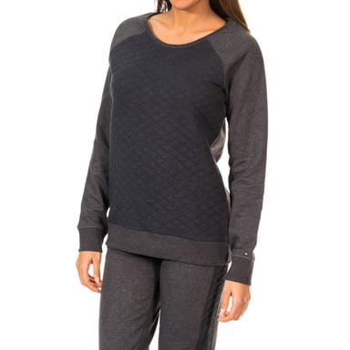 Women's long-sleeved boat neck sweatshirt 1487904709