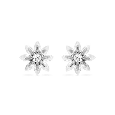 Luxenter aul earrings in 925 sterling silver and shiny rhodium-plated zirconia finish