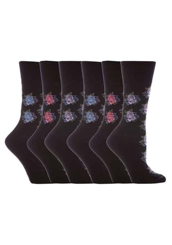 Gentle Grip - 6 par icke elastiska Gentle Grip-strumpor för damer - GG32