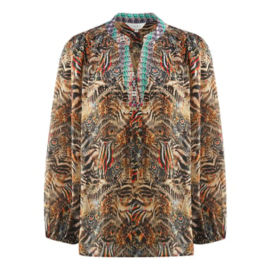 Inoa Golden Eagle 120214 Multicoloured V-Neck Blouse