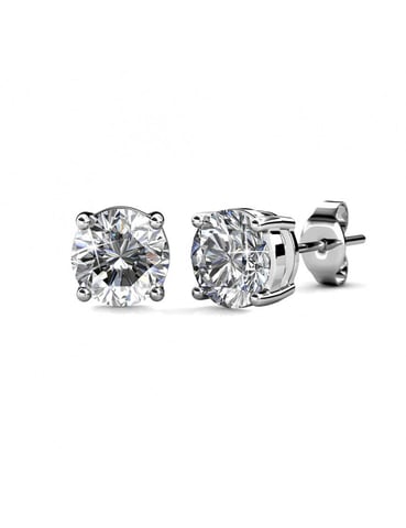 Mary Earrings - Silver and Crystal