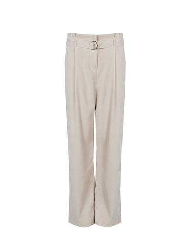Liu Jo Trousers Velluto Woman's White