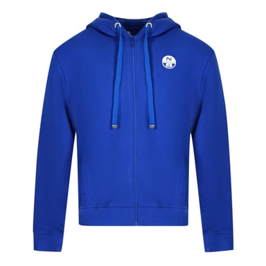North Sails Logo Blue Zip Hoodie
