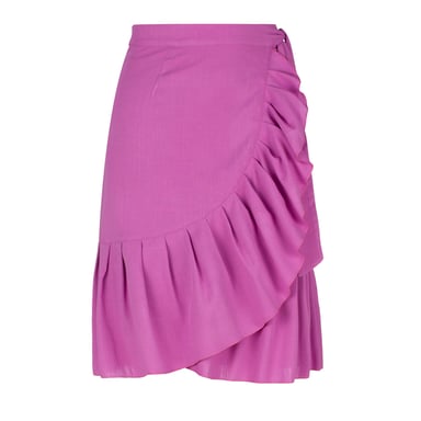 Pink Wrap Ruffle Skirt