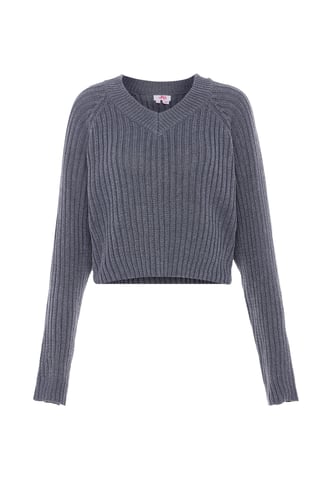 Mymo Pullover women dark grey melange