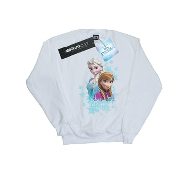 Disney Girls Frozen Elsa And Anna Sisters Sweatshirt (White)