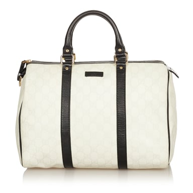 Vintage Gucci GG Supreme Joy Boston Bag White