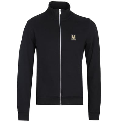 Men's Belstaff Cotton Fleece Full Zip Sweatshirt in Black