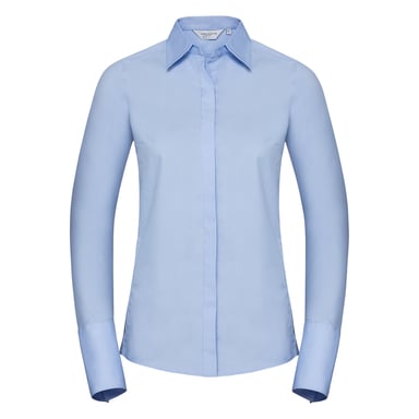 Russell Collection Womens/Ladies Ultimate Stretch Slim Long-Sleeved Shirt (Bright Sky)