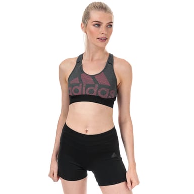 Women's adidas Don't Rest Alphaskin BOS Bra in Black Marl