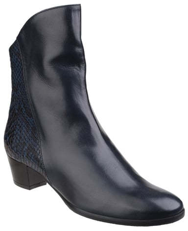 Armadillo Pitone Leather Zip up Ankle Boot