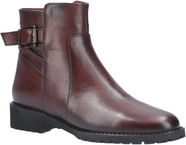 Mykonos Leather Buckle Zip Ankle Boot