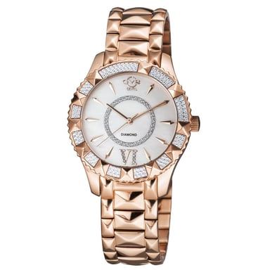 GV2 Venice Women's Mother of Pearl Dial IP Rose Gold Stainless Steel Watch