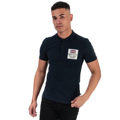 Men's Henri Lloyd Cotton Piquet Patch Polo Shirt in Blue