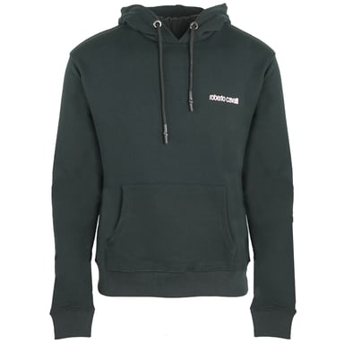 Roberto Cavalli Leopard Logo Black Hoodie