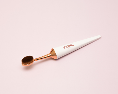 Iconic London Evo Sculpt Concealer, Blend, Small Contour Brush - White & Rose