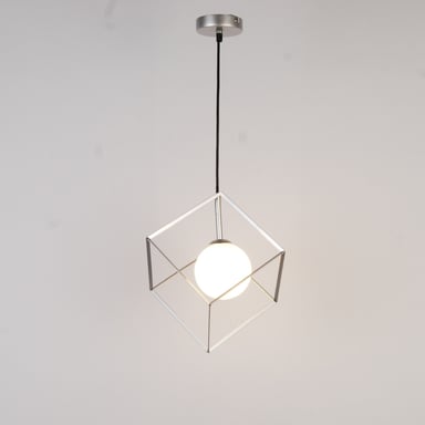 Villem 1 Light Silver Pendant Ceiling Light
