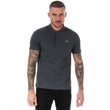 Men's Lacoste Regular Fit Tennis Lightweight Polo Shirt in Charcoal