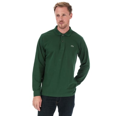 Men's Lacoste Classic Fit Long Sleeve Polo Shirt in Green