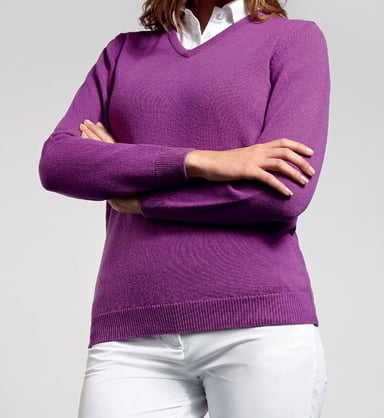 Violet V Neck Jumper