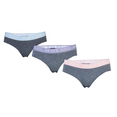 Brave Soul slip voor dames, set van 3, verschillende kleuren